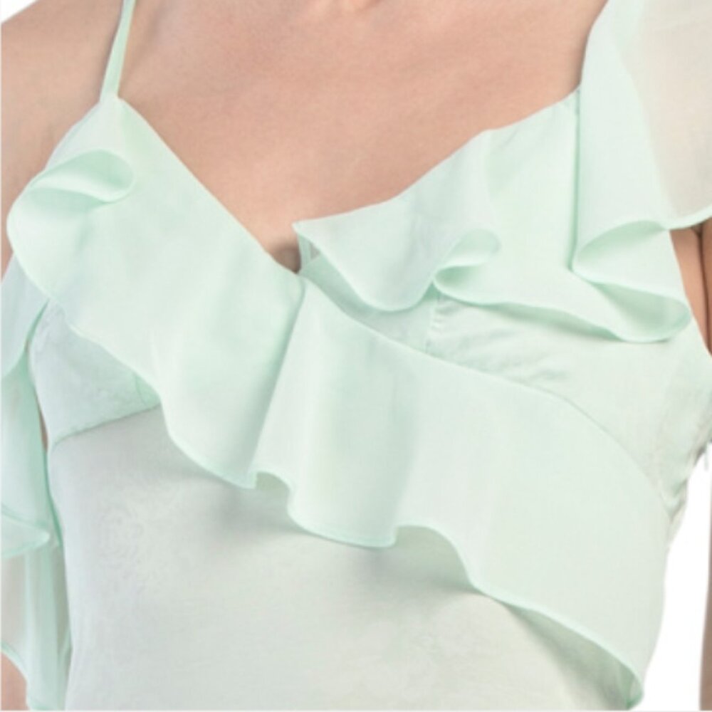 EN SAISON Satin Ruffle Slip - Picture 3 of 6